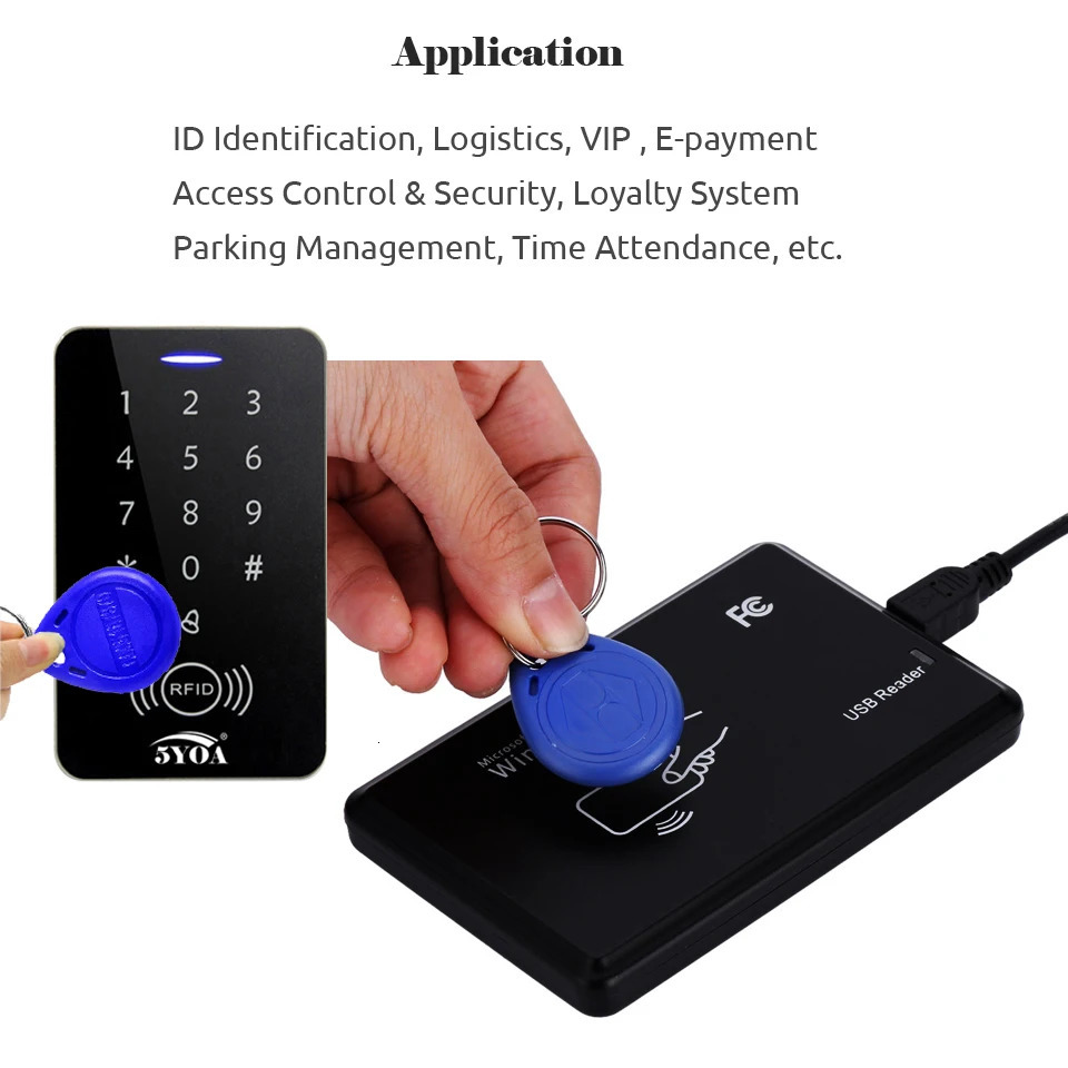 100pcs/lot RFID Keychain Card Tag Key 125khz ID Keyfob TK4100 EM4100 Access Control Time Attendance Fob Token Ring 250709