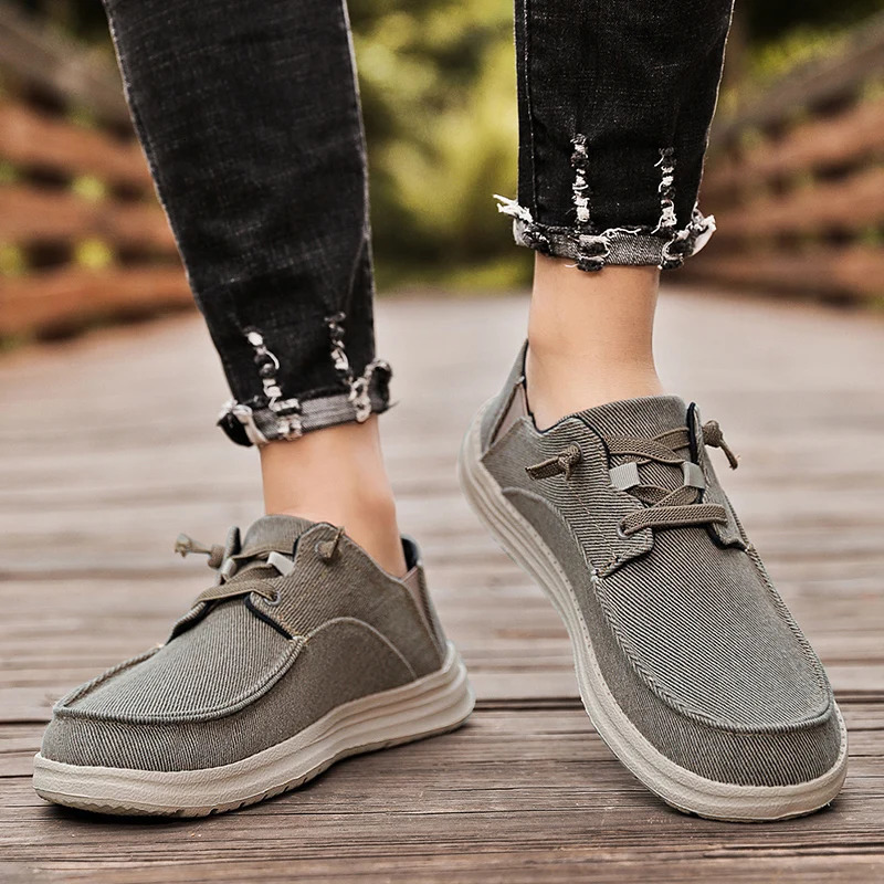 Arrival Mens Casual Shoes Plus Size 50 Breathable Lightweight Canvas Shoes Foe Men Comfort Non-Slip Flat Shoes Men Loafers 250708