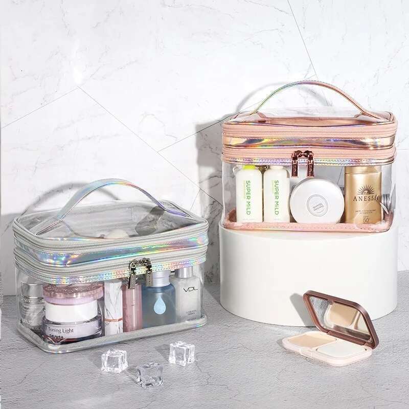 Transparent Cosmetic Female Net Celebrity Large-Capacity Travel Girl Portable Waterproof Wash Storage Bag