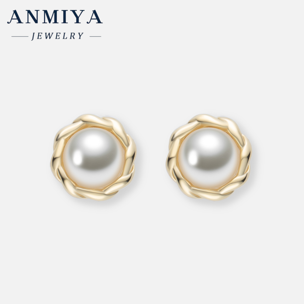 Pearl Stud Earrings Cute Flower Natural Freshwater Pearls Wholesale Fashion Statement Jewelry Necklace for Women