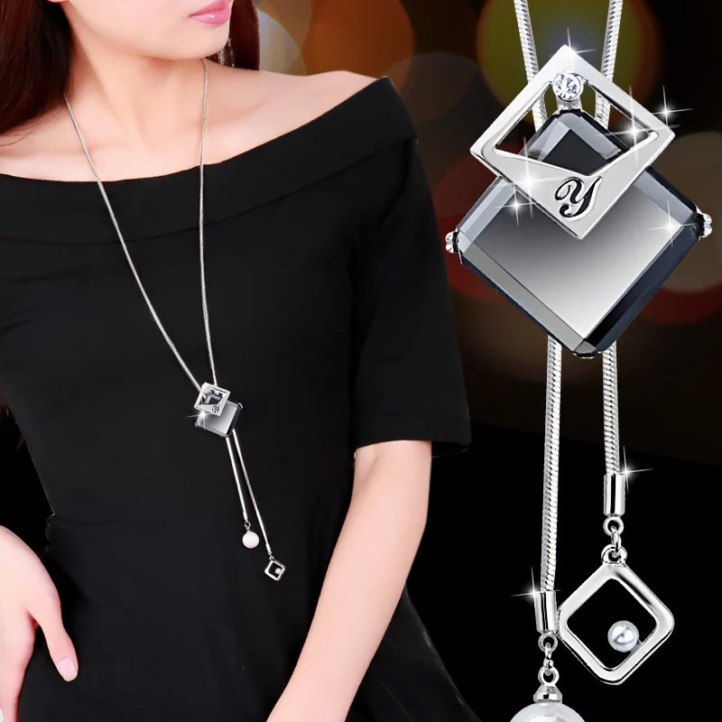Luxury Jewelry Designer Jewelry Cross-border Hot-selling Sweater Chain Women's High-end Long Necklace Fashion Versatile European And American Sty