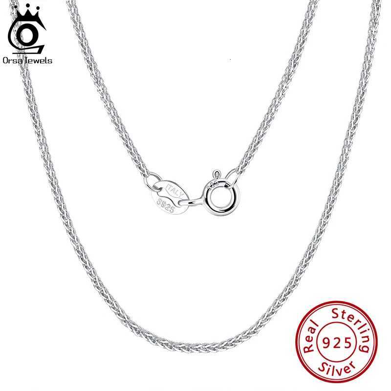 ORSA JEWELS Italian Handmade 1.2mm Chopin Chain Necklace Solid 925 Sterling Silver Men Women Neck Chain Jewelry for Pendant SC53 W250712