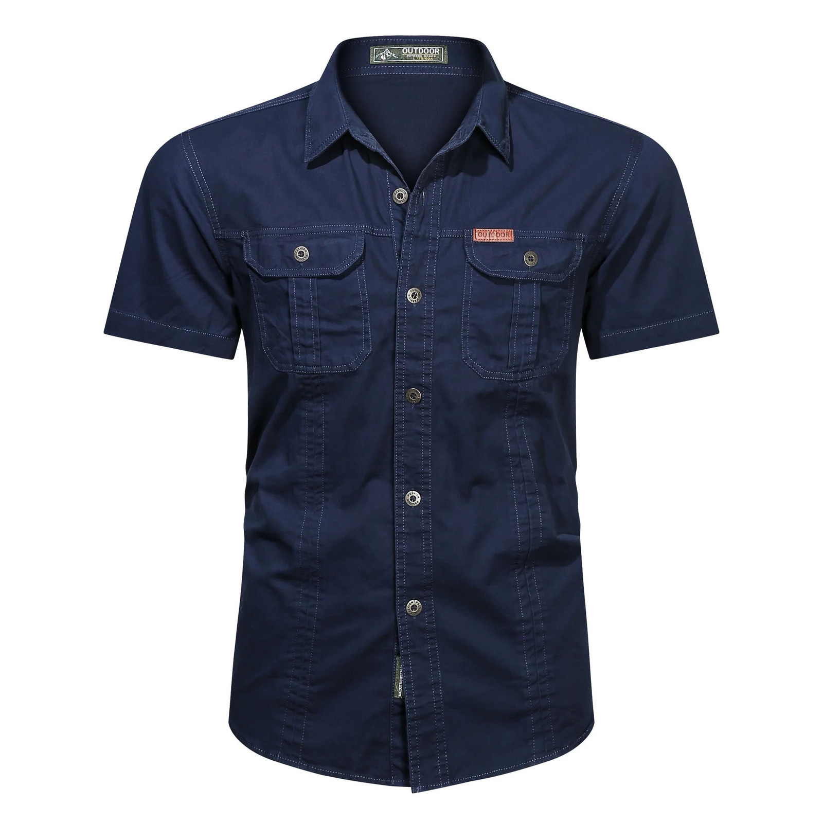Summer Warrior Shirt Mens Work Clothes Cotton Outdoor Loose Soft Skin Friendly Short Sleeves 250704