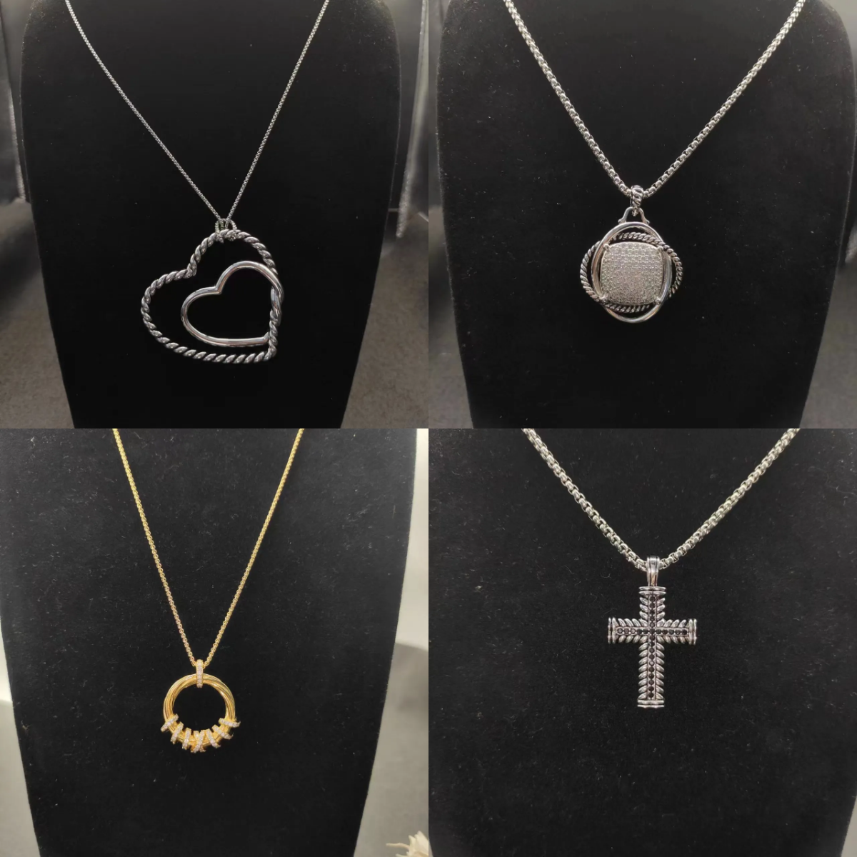 Cross Luxury Necklace Diamond Designer Jewelry CLassic Necklace Fashion Stainless steeel silver gold plated for women mens gift