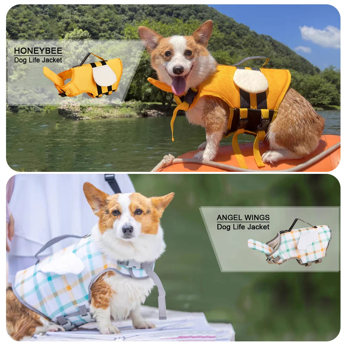 Dog Life Jacket Reflective Adjustable Dog Flotation Swim Vest Enhanced Buoyancy Summer Dog Sailboats Surfing Safety Vest 250708
