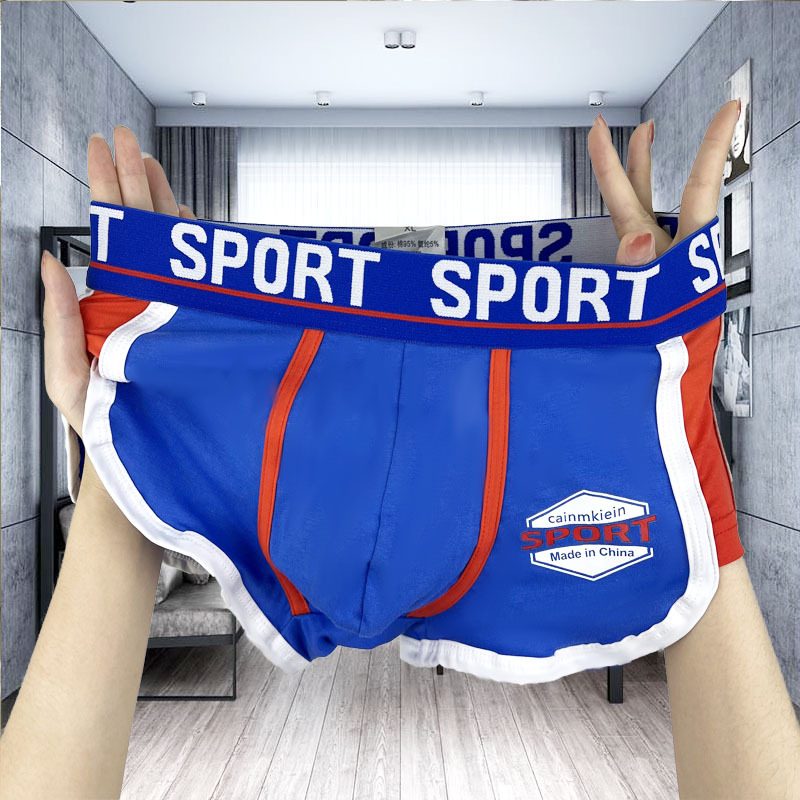 UpUns Mens Cotton Boxer Shorts Korean Style Trendy Sports Underwear Sexy Design Large Size Free Shipping Wholesale Available