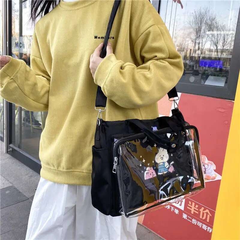 Transparent ita bolsos cruzados Japanese Cute Big Female New Student Shoulder Cross Body Hand Bag tote bag