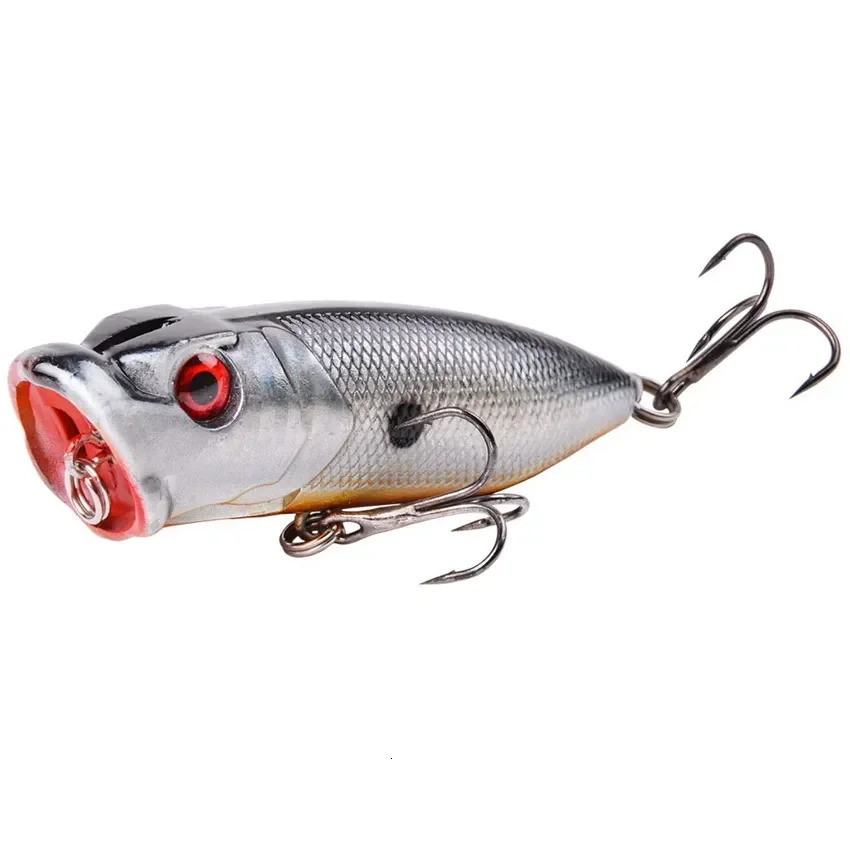 1Pcs 7cm 12g Popper Fishing Lure Hard Artificial Bait Topwater with 2 Treble Hooks Carp Lures Wobbler Crankbait Pesca 250708