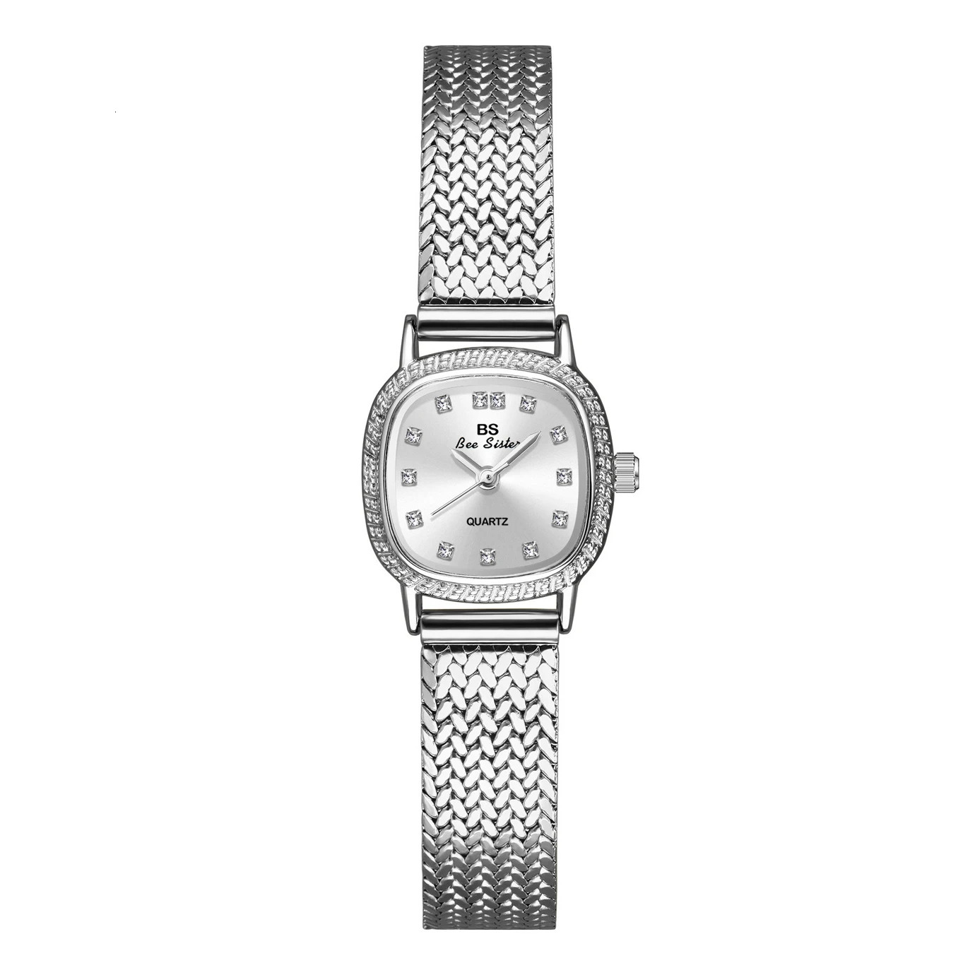 Womens Watches Golden Vintage Watch Stainless Steel Wheat Strap Minimalist Quartz Wristwatch For Women 250712