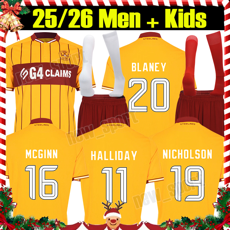 25/26 MoTheRWells Soccer Jerseys MASWANHISE STAMATELOPOULOS 2025 2026 Home Away WATT NICHOLSON HALLIDAY MCGHEE KOUTROUMBISMen kids kit socks football shirts