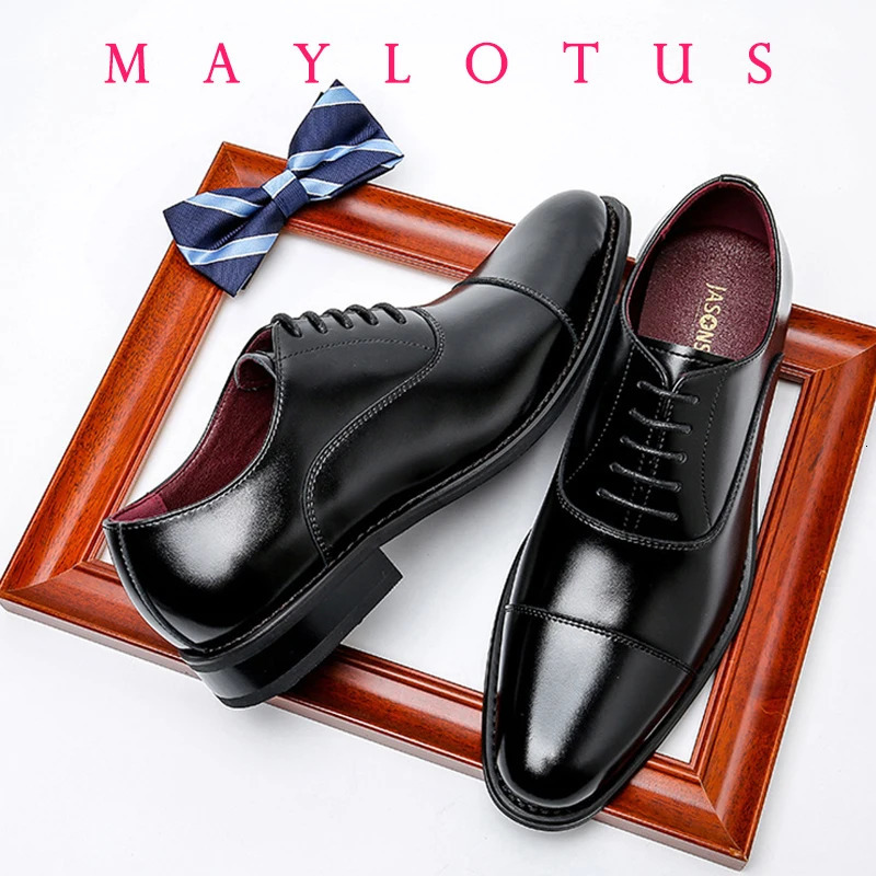 High Quality Height Increase Oxford Dress Shoes Men Genuine Cow Leather Suit Shoes Lift Brogues Wedding Formal Elevator Shoes 250712