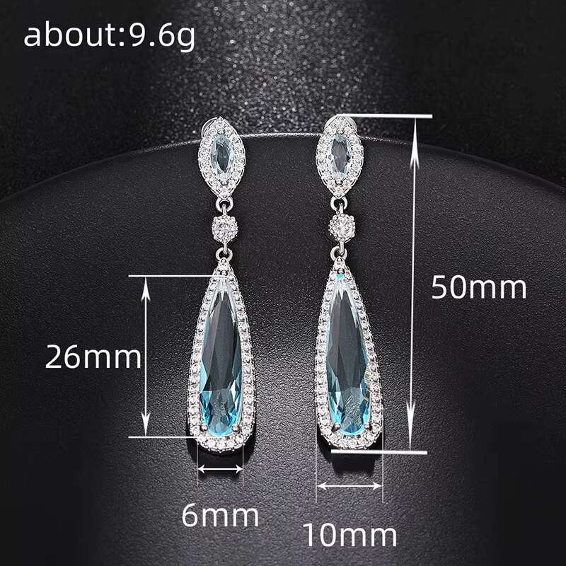 New Simple and Fashionable Tassel Design Water Drop Earrings Womens Long Small Earrings