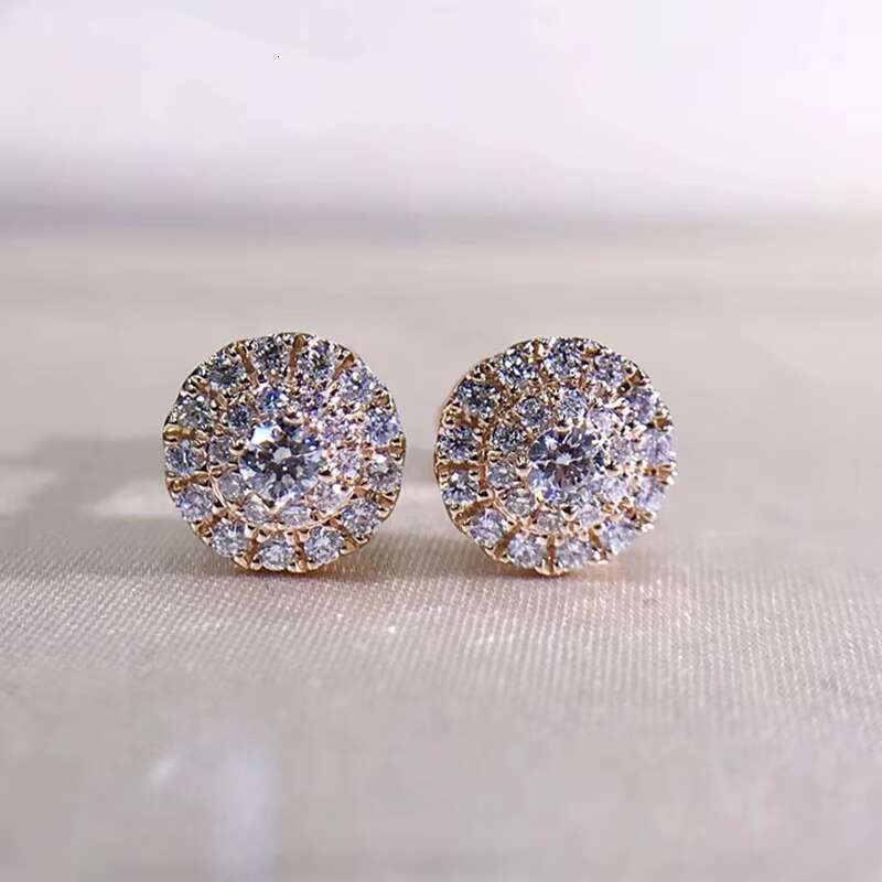 Wholesale Fashion Cubic Zirconia Silver/Gold/Rose Gold Plated Earrings for Women Wedding Classic Jewelry CZ Stud Earrings