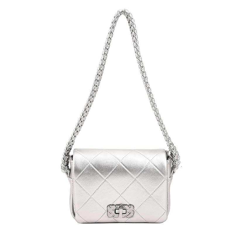 Free Shipping Designer Bag Trendy Bags For Women 2025 New Niche Silver Luxury Bag Underarm Bag High-quality Texture Single Shoulder Crossbody Bag Quil