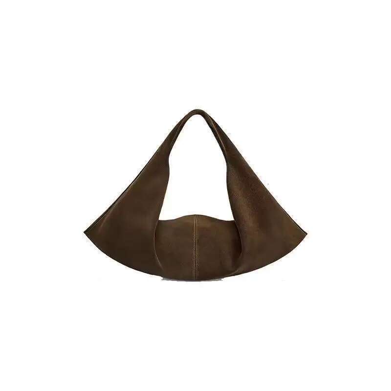 Women's New High-end Handbag with Niche Design, Fashionable and Elegant, Large Capacity Imitation Deer Retro Single Shoulder Bag