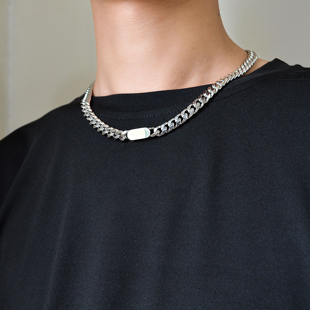 Luxury Jewelry Designer Jewelry European And American New Style Thick Chain Splicing Necklace Men's Titanium Steel Clavicle Chain Trendy Hip Hop 