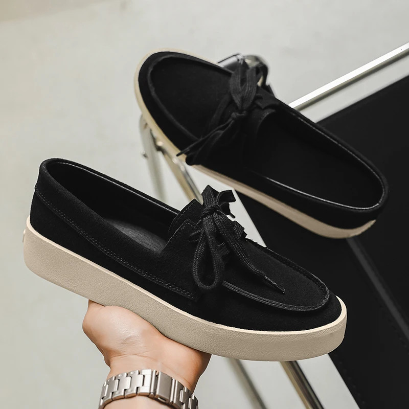 XPAY casual trendy and niche Doudou shoes and loafers 250708