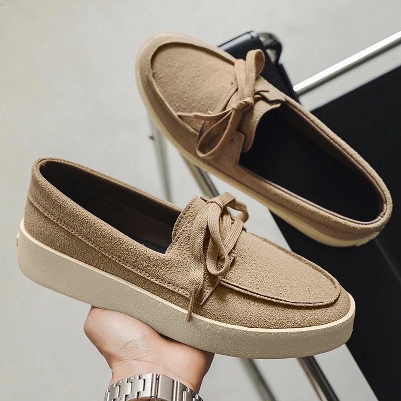 XPAY casual trendy and niche Doudou shoes and loafers 250708