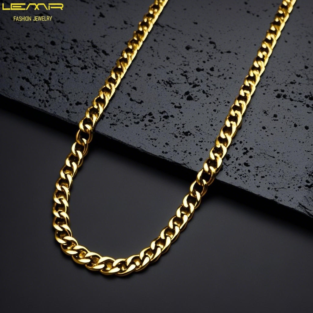 Luxury Jewelry Designer Jewelry LEMR Cross-border Trendy Stainless Steel Necklace Street Hip-hop Cross Sweater Chain Long Titanium Steel Chain Accesso