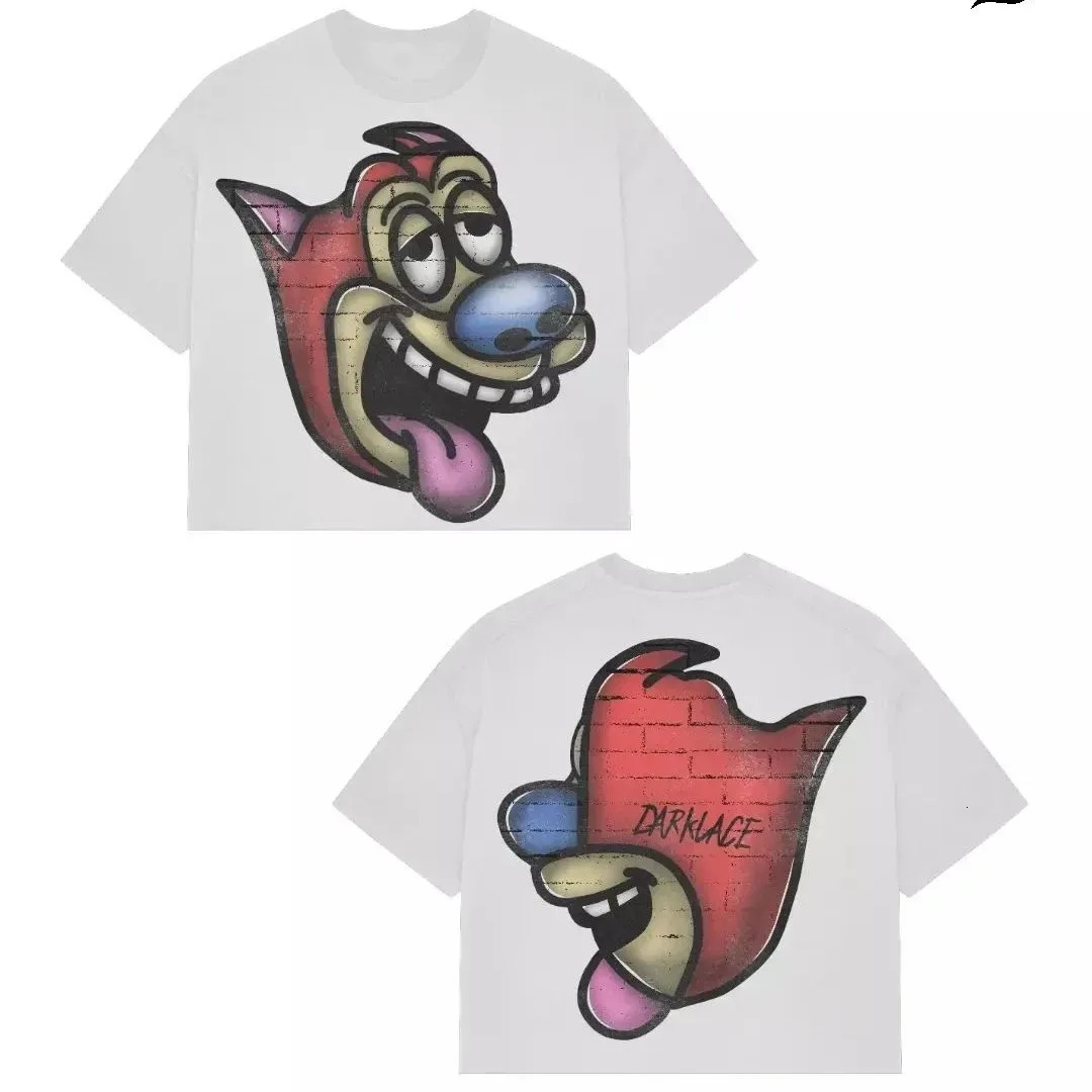 Streetwear T Shirt Hip Hop Fun Cartoon Graphic Printed Oversized Harajuku Gothic Cotton Short Sleeved Clothing Men Women 250704