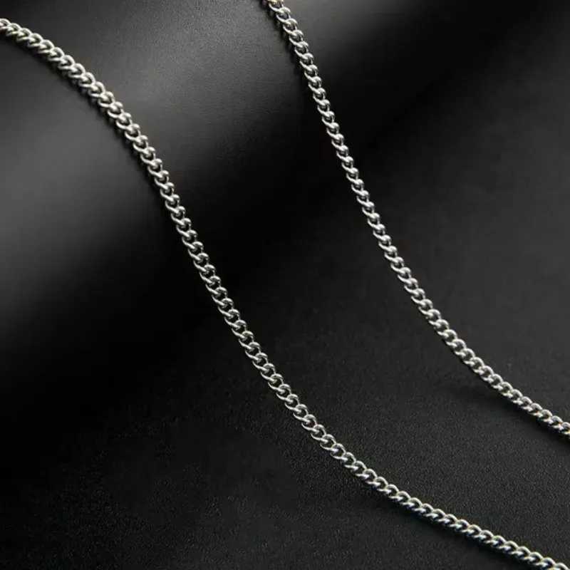 3mm Mens Cuban Chain Necklace Simple Stainless Steel Necklace Fashion Titanium Steel Jewelry Trend Party Accessories Gifts W250712