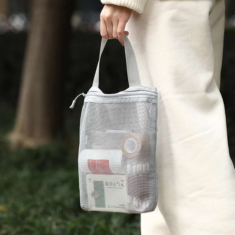 23X26cm Portable With Handy Handle Large Capacity Mesh Toiletry Storage Makeup Bag For Business Trips Travel