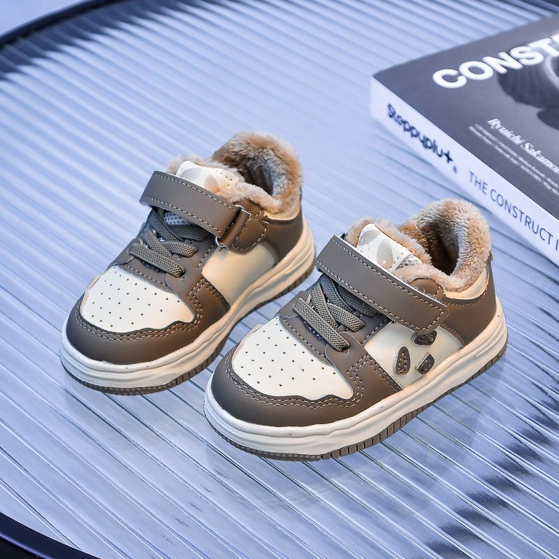Toddler Baby Kids Fashion Design Walking Shoes Sneakers White Black Panda Non-slip Sports Shoes Boys Girls Winter Outdoor Warm Board Shoes Sizes US6C-