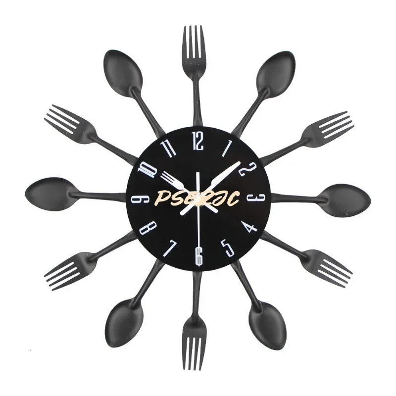 12 Inch Restaurant Kitchen Personalized Metal Creative Wall Clock Living Room Clock Minimalist Art Waterproof Quartz Wall Clock