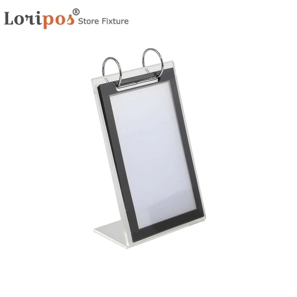 1pcs 105x180mm L Acrylic Frame Menu Holder Album Volume Bracket Stand For Poster Photo Picture Display H260306