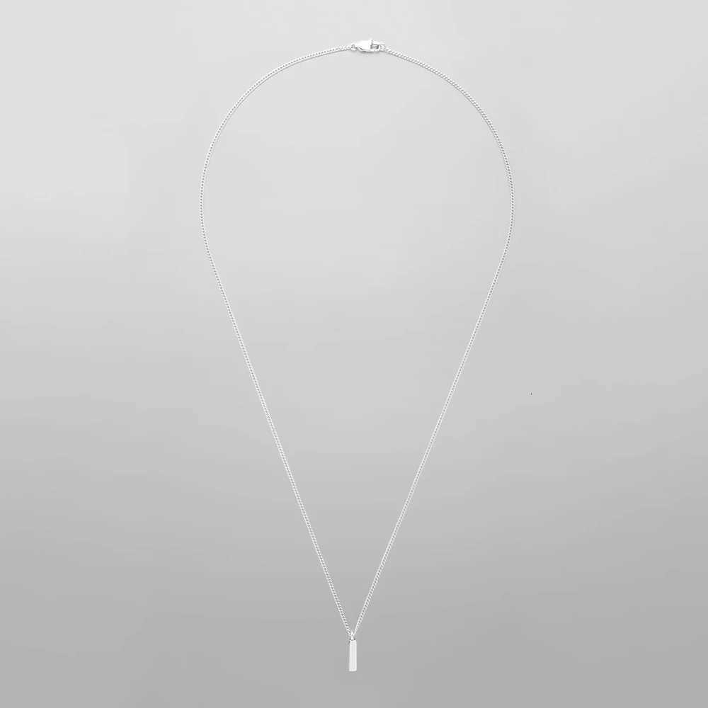 18K Gold Plated Stainless Steel Minimalist Square Pendant Necklace Fashion Mens Accessories Wholesale W250712