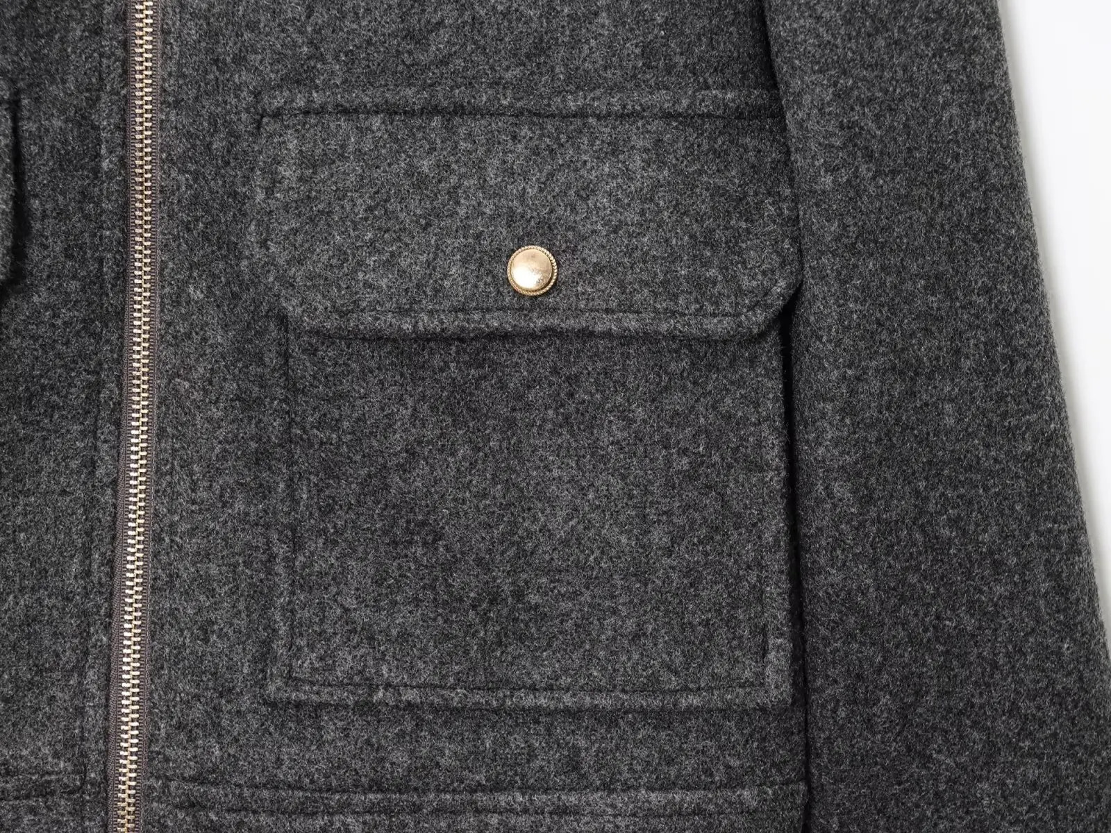 MYST ZA2025 arrivals Womens wear Classic all-match solid color pocket zipper cardigan straight short lapel tweed jacket 250709