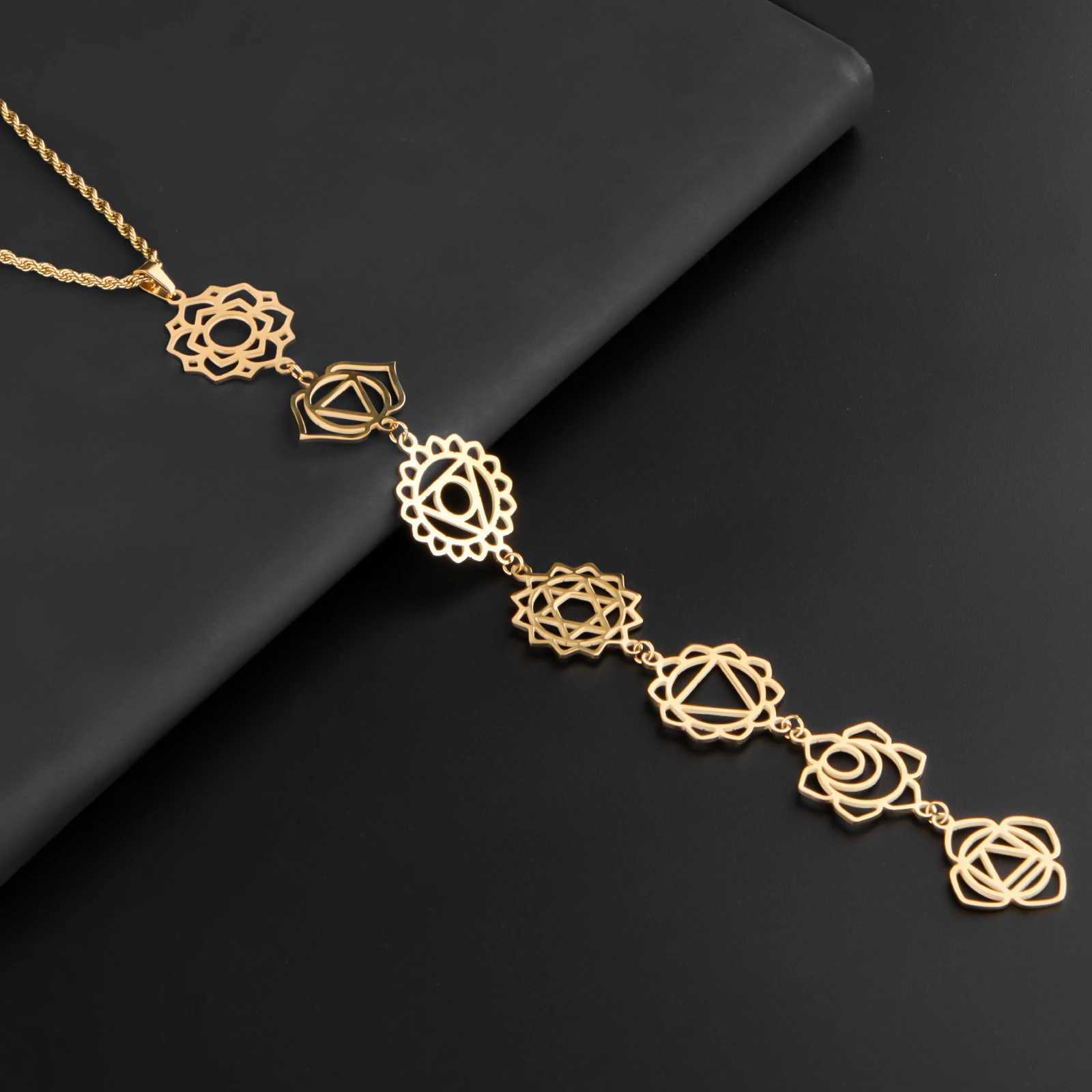 Kity Handmade Sn Chakra Yoga Necklace Relieves Physical and Mental Stress Spiritual Meditation Gift W250712