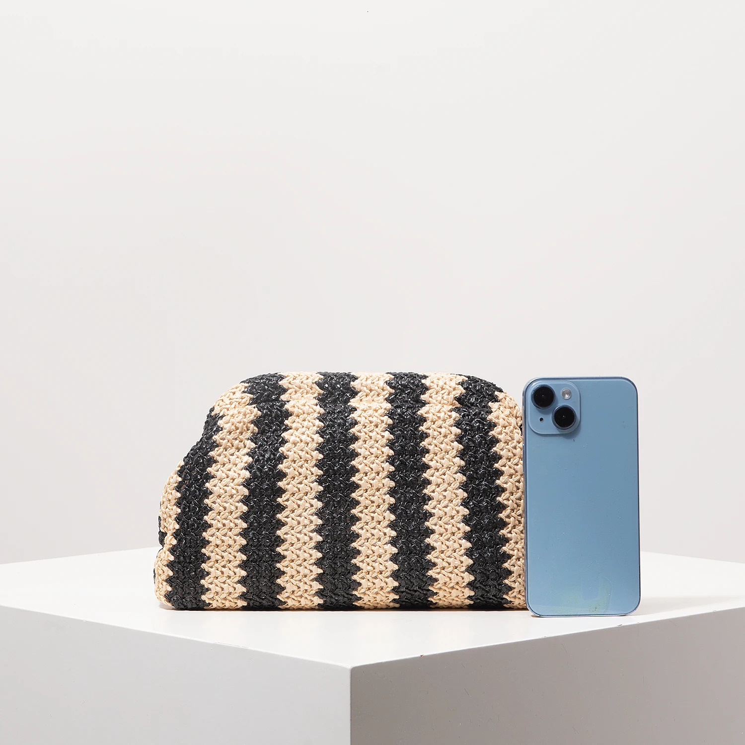 Striped Contrasting Color Knitted Ladies Clutch BagBoho Beach Bags For WomenTravel Must HavesVacation OutfitProm Bag 250703