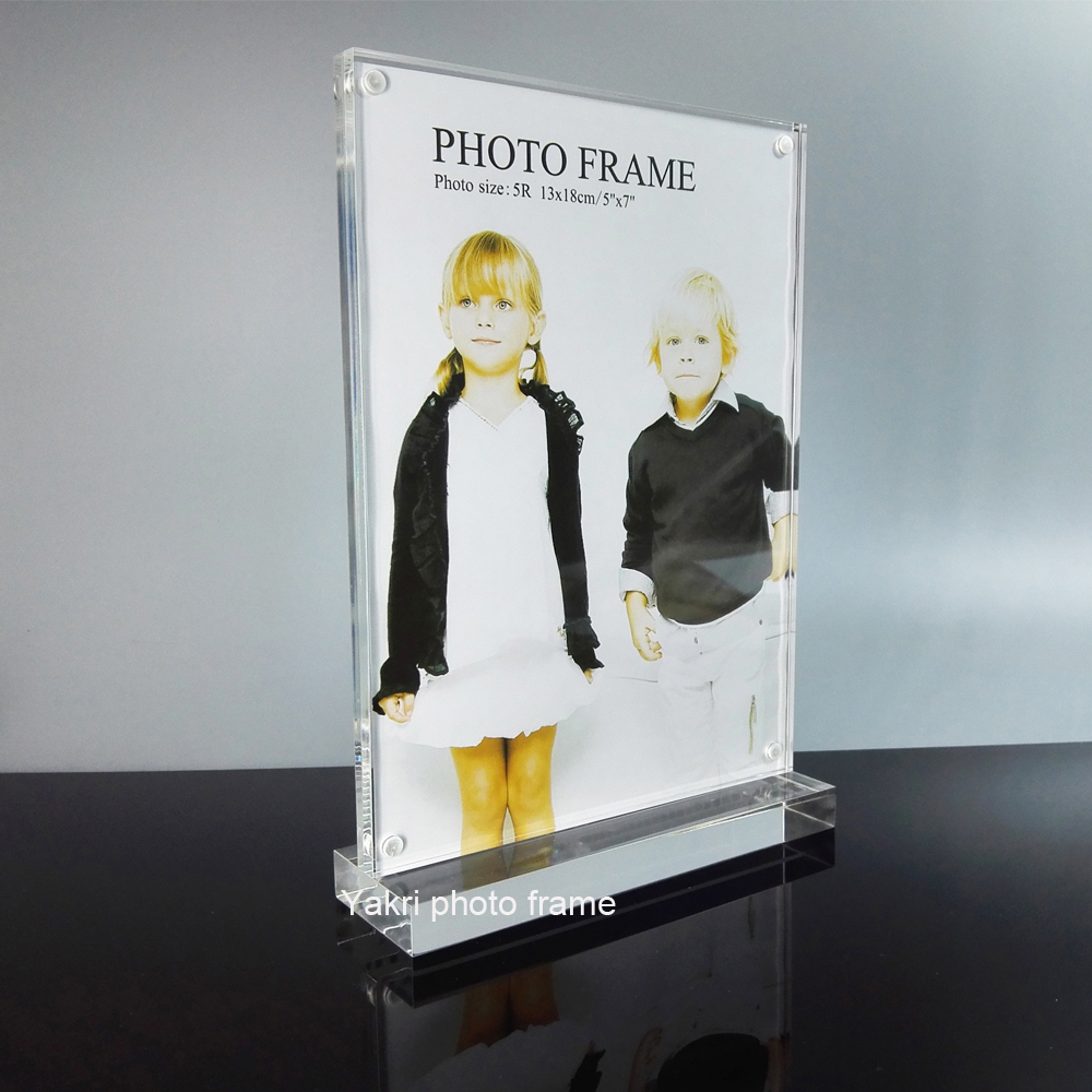 Clear Perspex Photo Frames Holders, Counter Top, Acrylic Displays, PF010, 2 Units per Pack H260306