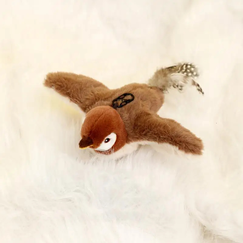 Flying Bird Cat Toy Rechargeable Automatic Flapping Wings Sparrow Catnip Toy Interactive Bird Cat Toy For Cats And Pets 250708