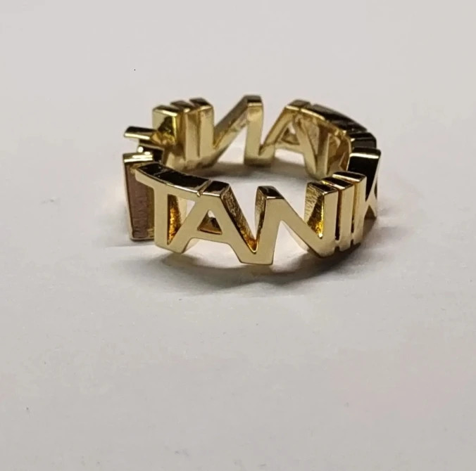 DOREMI 2.5mm Thick Letters Jewelry Ring Girls Finger Ring Custom Name Initial Letter Ring Women Open Ring Jewelry 250708