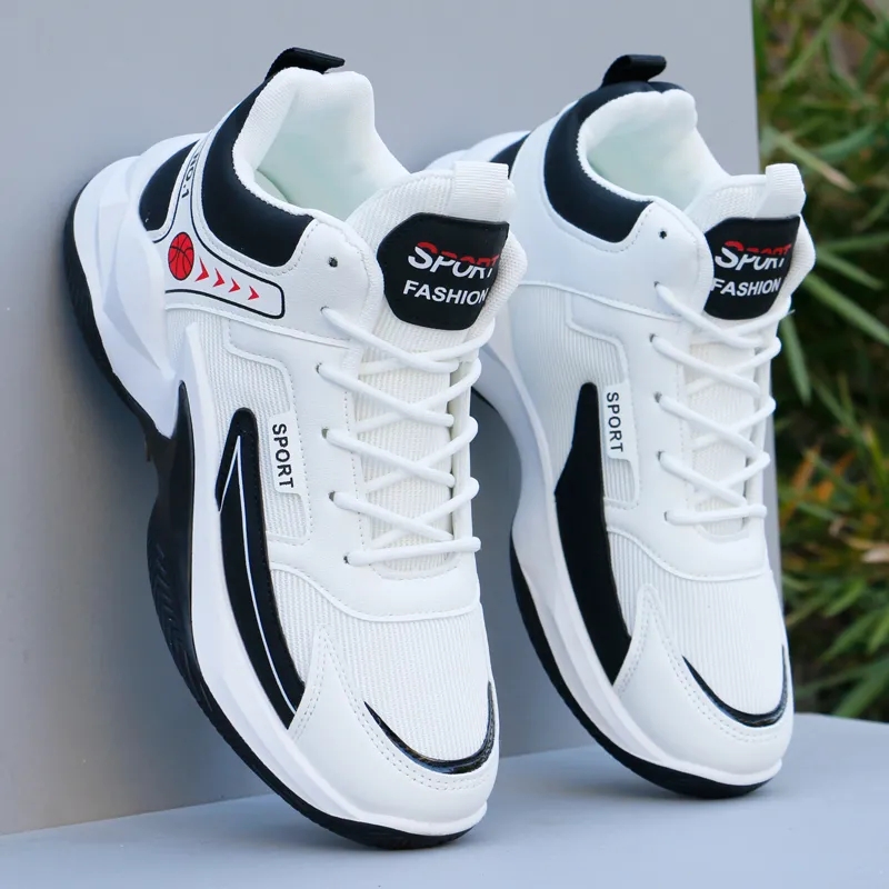 New High-top Basketball Shoes Men Outdoor Sneakers Men Wear Resistant Air Cushioning Baseball Shoes Male Breathable Sport Shoes