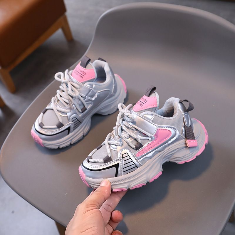 Children High Platform Sneakers Fashion Pink Green Girls Shoes Toddler Kids Shoes for Boys Thick Sole Sports Tennis Shoes Sizes US5.5C-US6Y 000317
