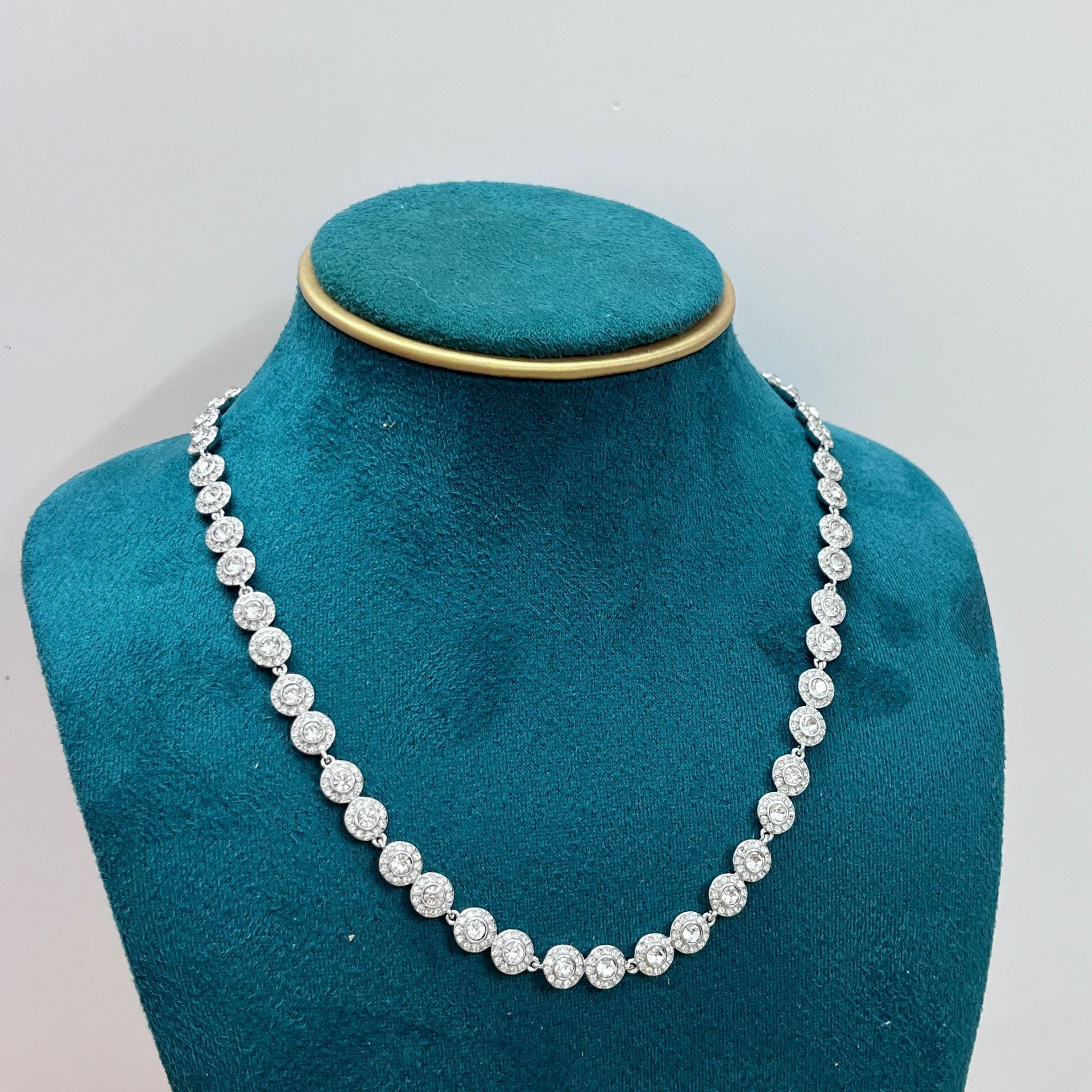 Luxury Jewelry Designer Jewelry Shijia New Heart-shaped Full Diamond Necklace Collarbone Chain Cross-border Hot-selling Luxury Fashion Sparkling Full 
