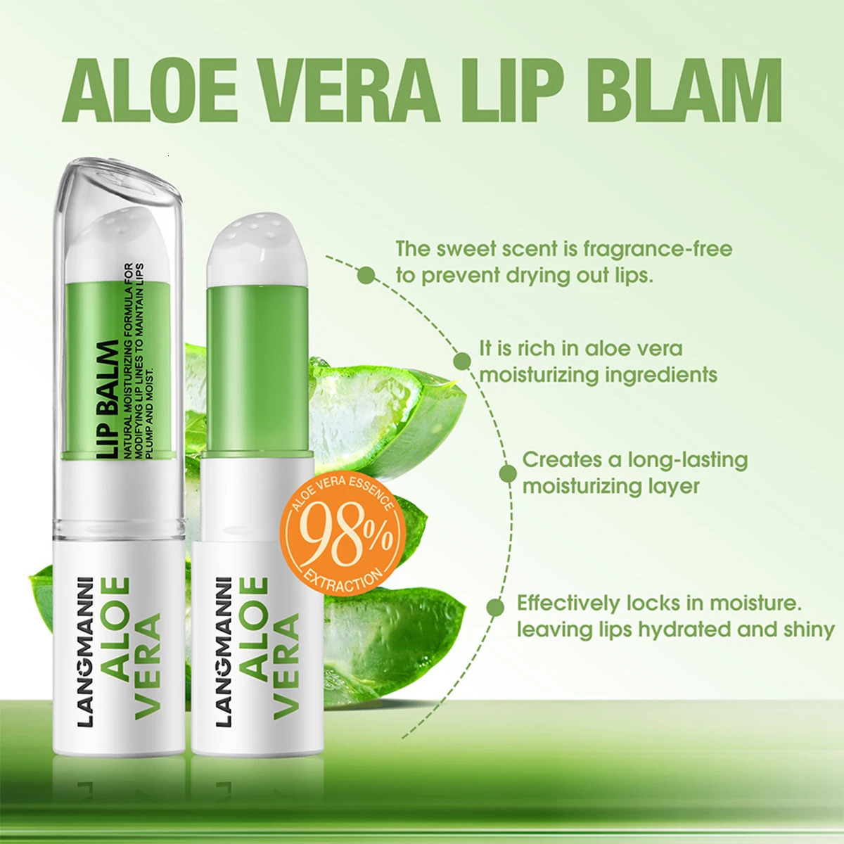 Aloe Vera Lip Balm Single Portable Moisturizing Swirl Lip Balm 250712