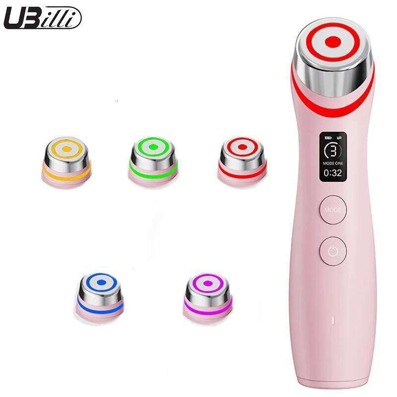 Ubilli Booster Pro Led Facial Therapy 5 Colors Beauty Wand Red Light Eye Massager For Skincare Rejuvenation Tool