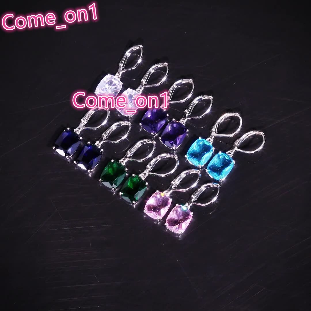 Bling Beautiful Radiant Cut Light Blue Zircon Romantic Bridal Earrings Girls Lady Pure Ladies Drop Earrings