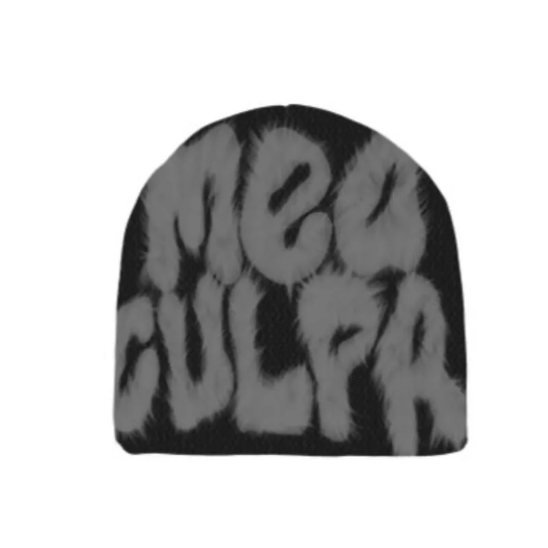 Kpop Knit Hat Men Women Quality Rabbit Fur Cap Warm Aesthetic Fashion Hundred Take Wool Hat Ins Net Red Harajuku Beanie 250712