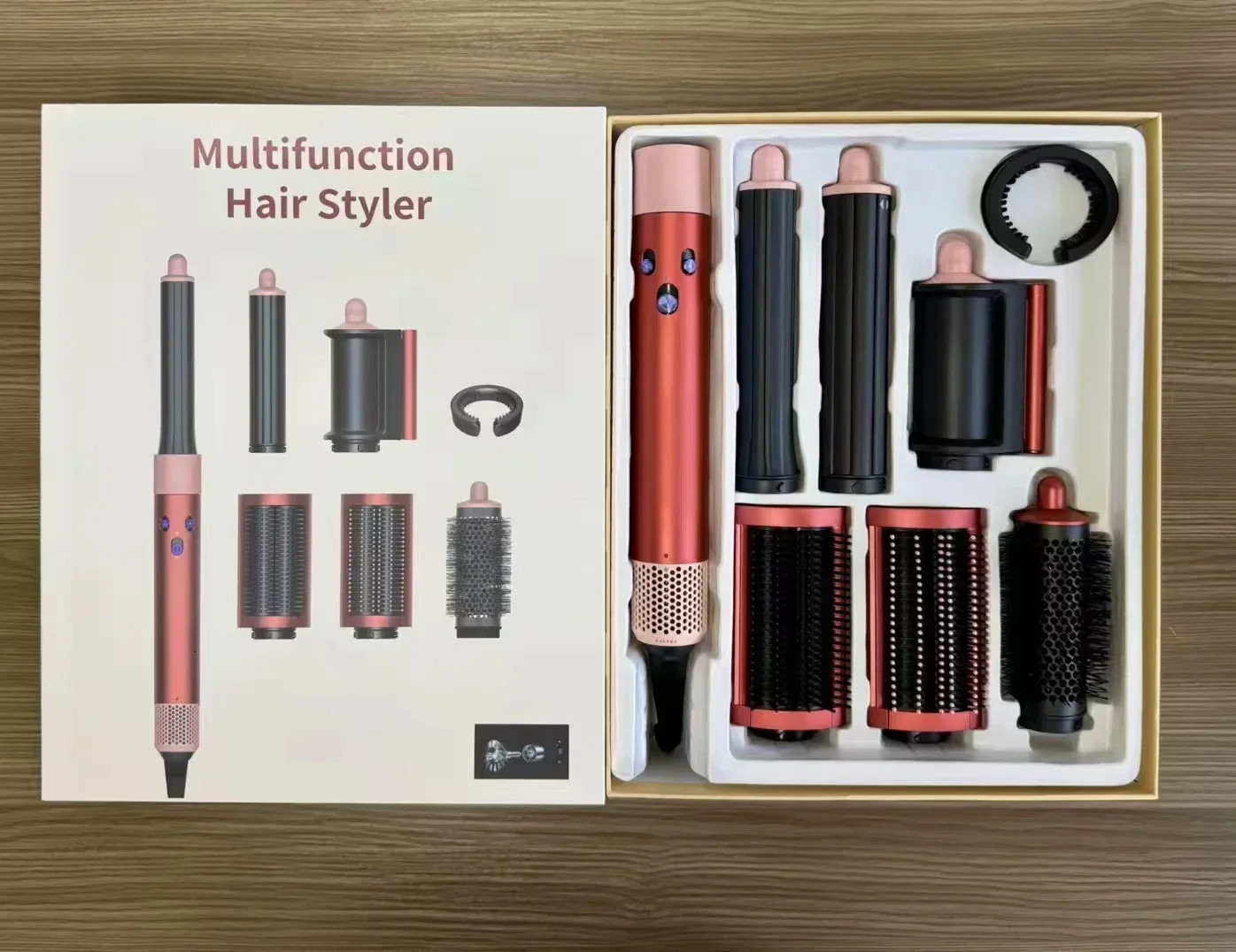 7 in1 Multi Hair Styler Curling Iron Professional Hair Straightener Curling Barrel Brush Hair Dryer Salon HairStylerTool comb 250712