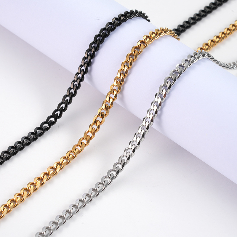 Luxury Jewelry Designer Jewelry Factory Direct Sale Chain European And American Style Cross Mirror Stainless Steel Six-sided Polished Necklace Persona