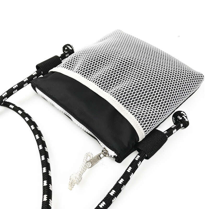 Leather Bag Bucket Bag Tote Bag Fashion Trend Woven Rope Nylon Mesh Crossbody Small Sports Walking Jogging Lightweight Phone Bag Coin Purse