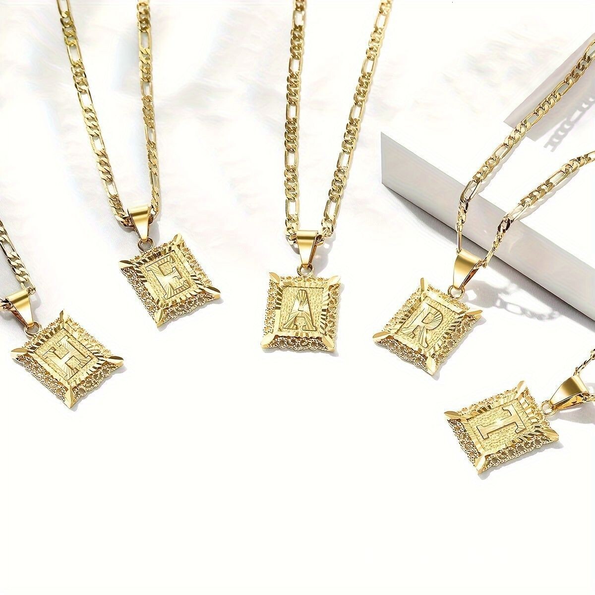 Luxury Jewelry Designer Jewelry Cross-border Hot Selling Titanium Steel Fashion Letter Necklace European And American Personality Men And Women Englis