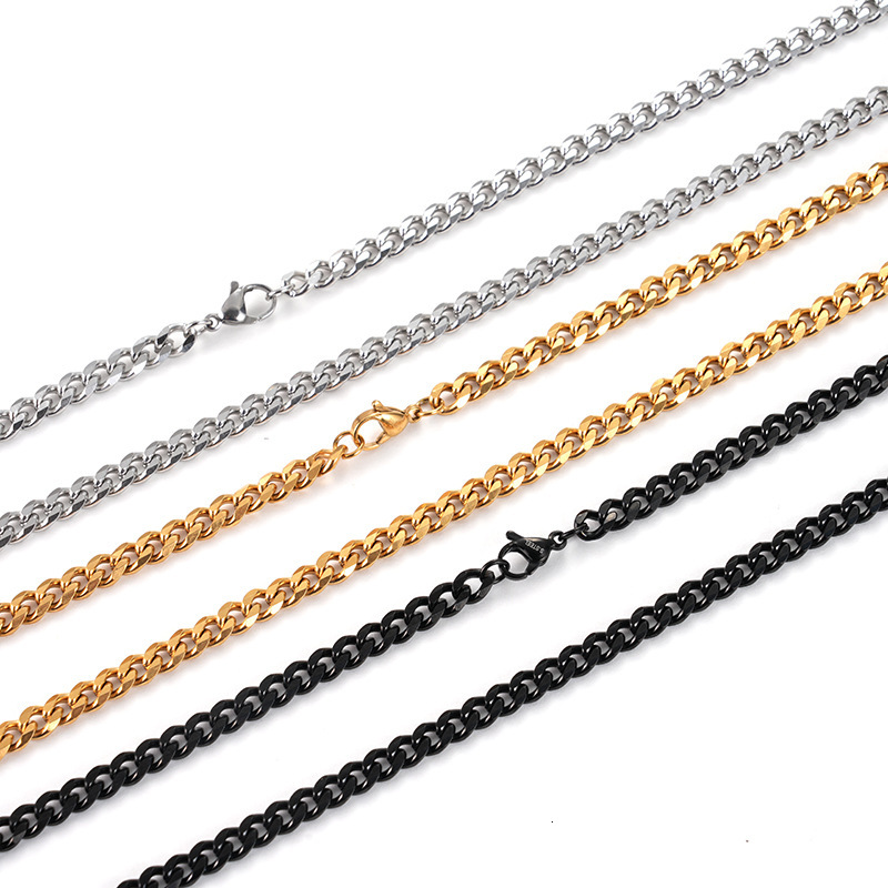 Luxury Jewelry Designer Jewelry Factory Direct Sale Chain European And American Style Cross Mirror Stainless Steel Six-sided Polished Necklace Persona