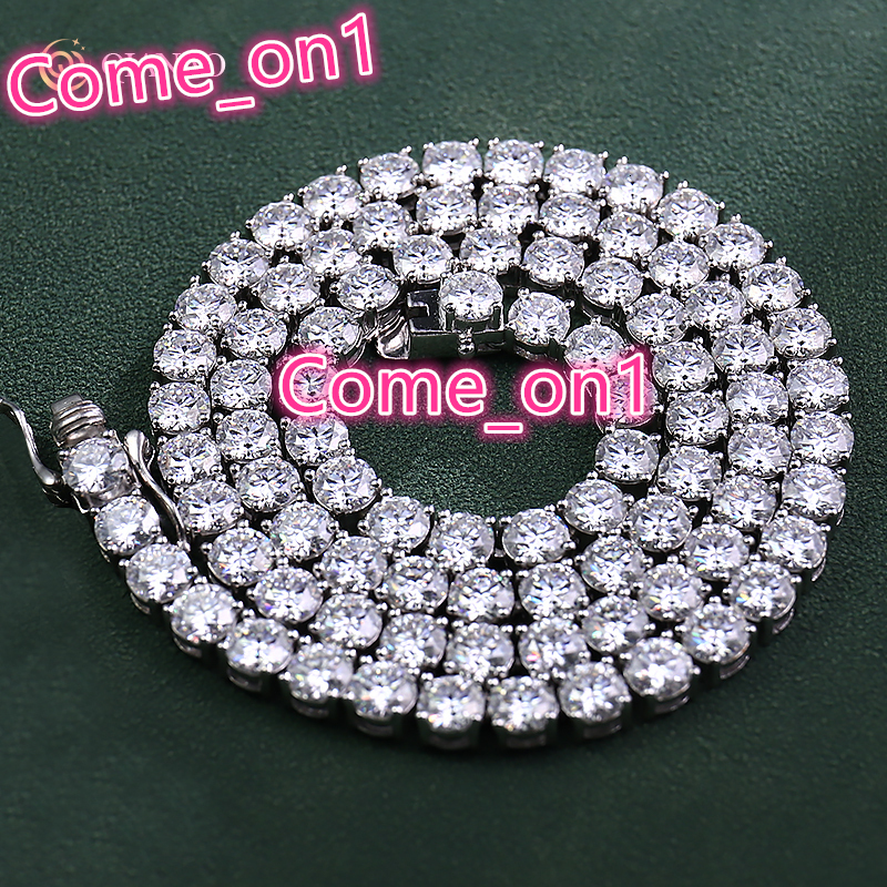 925 Sterling Silver Chain Round Diamond 3MM Tennis Chain Bracelet for Men Fashion Jewelry New Moissanite Tennis Chain Bracelet