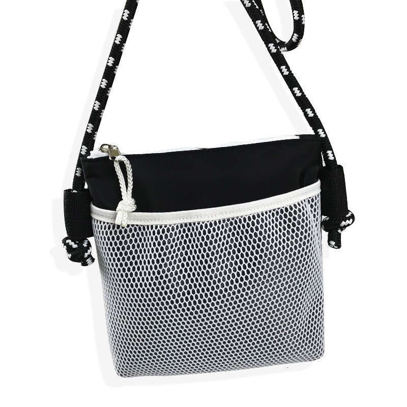 Leather Bag Bucket Bag Tote Bag Fashion Trend Woven Rope Nylon Mesh Crossbody Small Sports Walking Jogging Lightweight Phone Bag Coin Purse